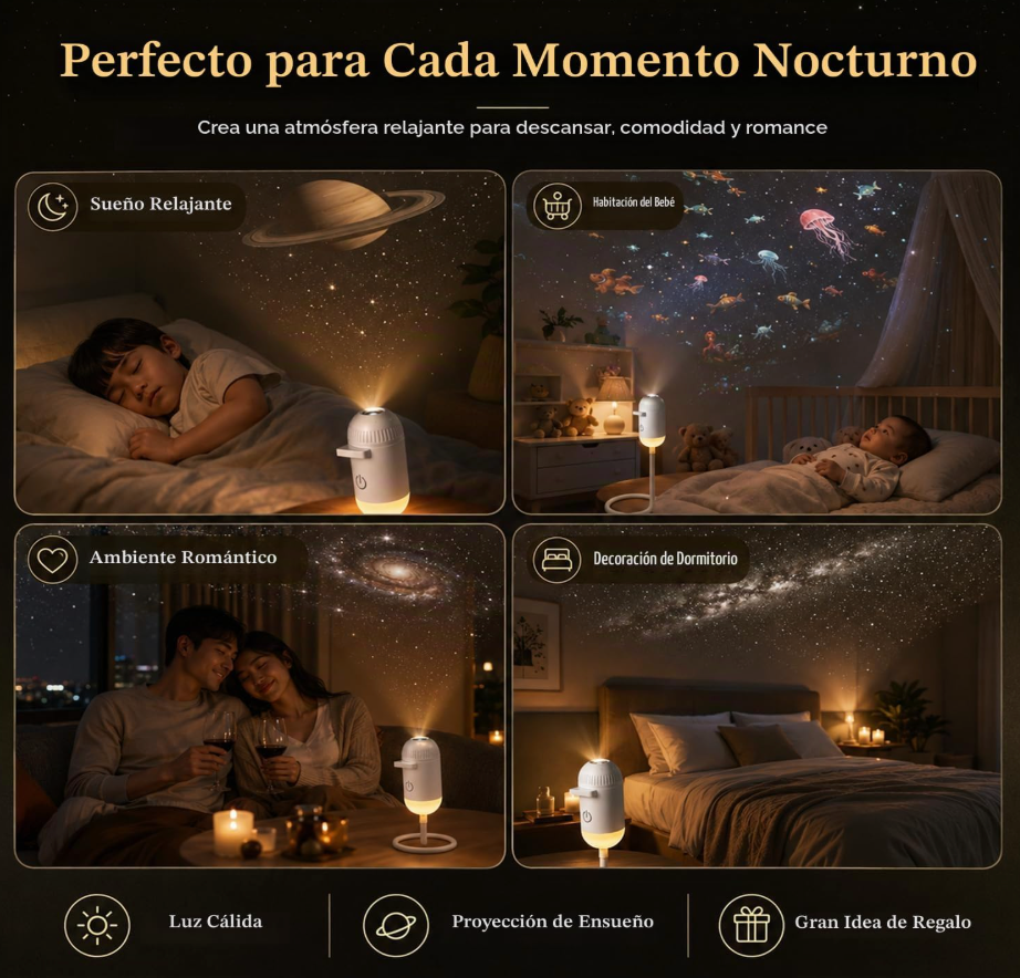 Proyector de Galaxias LumiHaus ✨ | 20 Proyecciones